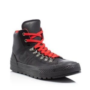 Converse Street Hiker Black with Red Lace High-Top Sneakers